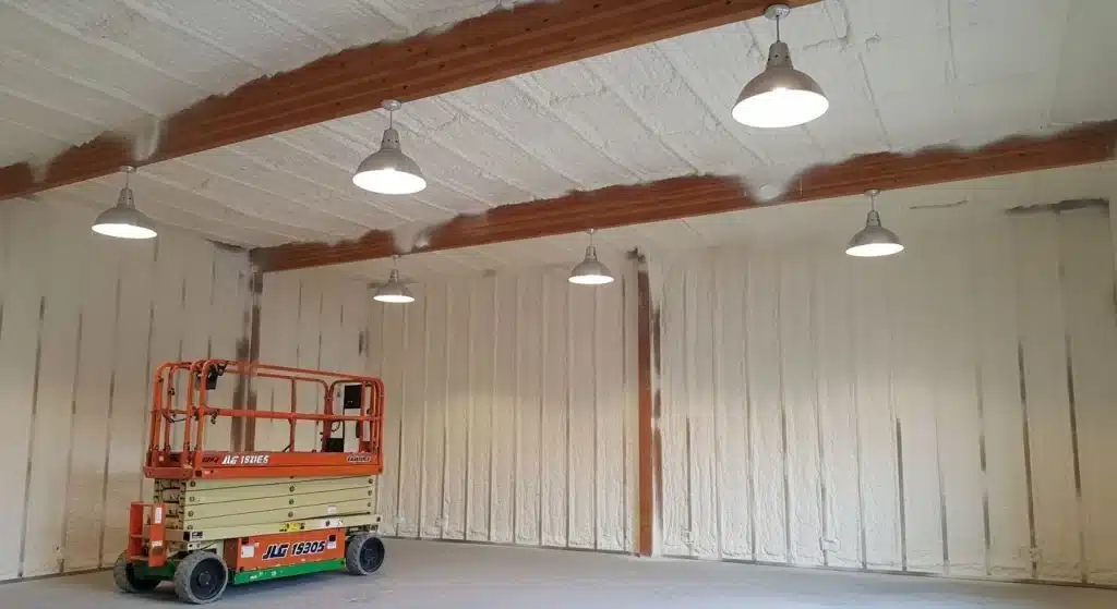 Is it necessary to remove old insulation before spraying closed-cell